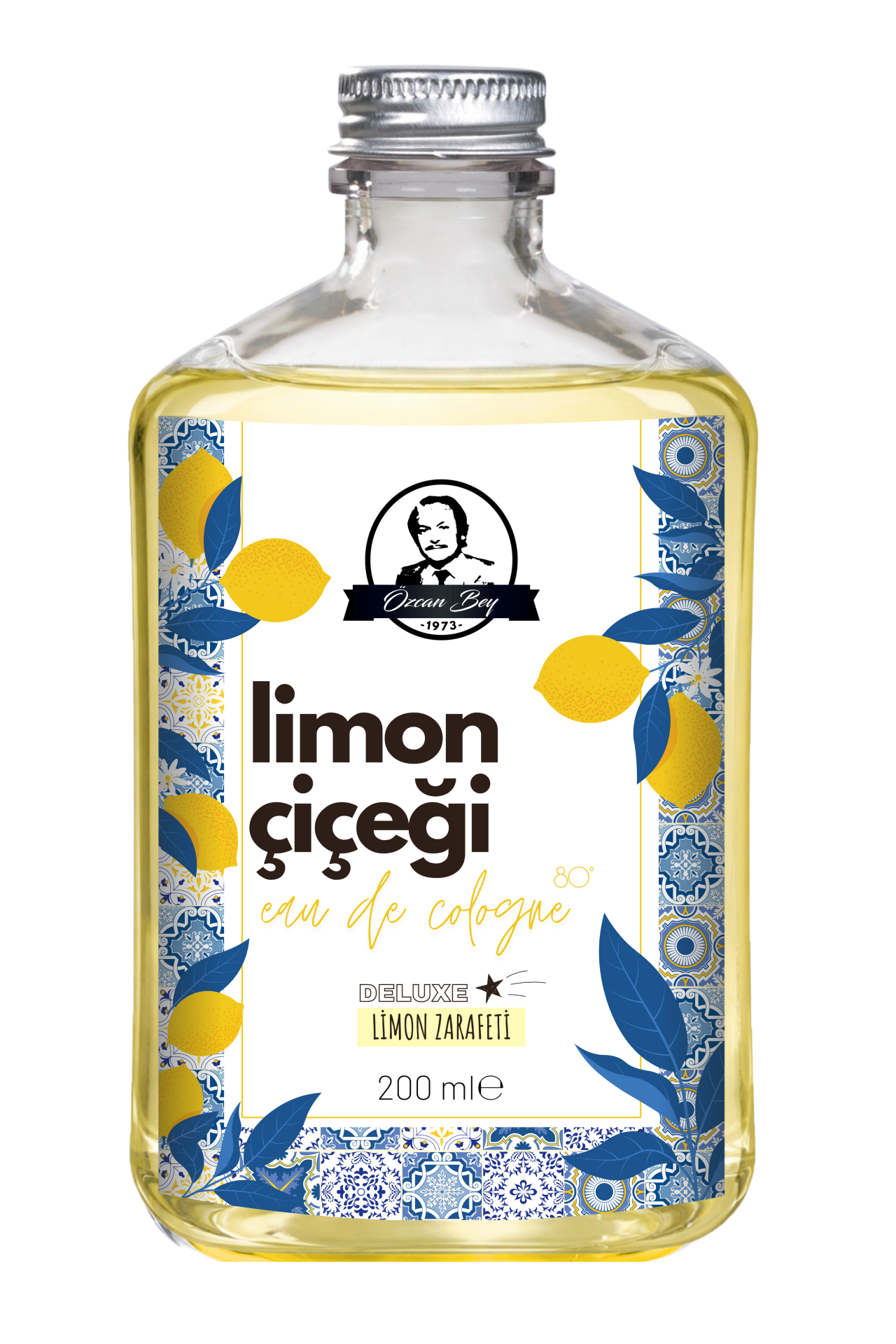 Deluxe Seri Limon Çiçeği Kolonyası 200ml Cam Şişe