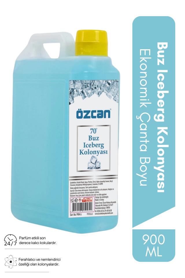 Buz Iceberg Kolonyası 900ml Ekonomik Çanta Plastik Şişe