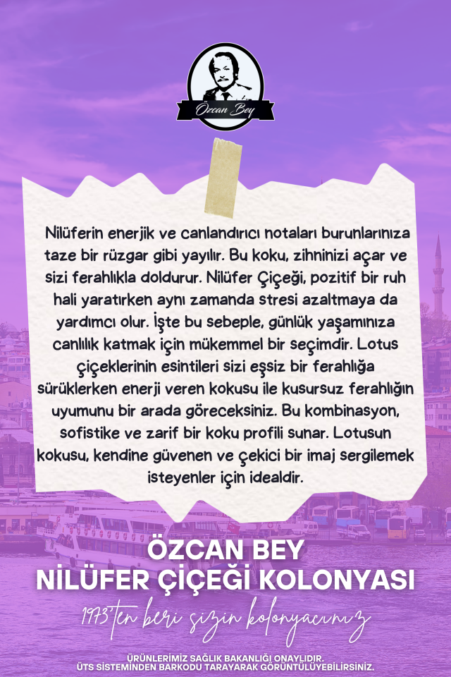 Nilüfer Çiçeği Kolonyası 900ml Ekonomik Çanta Plastik Şişe