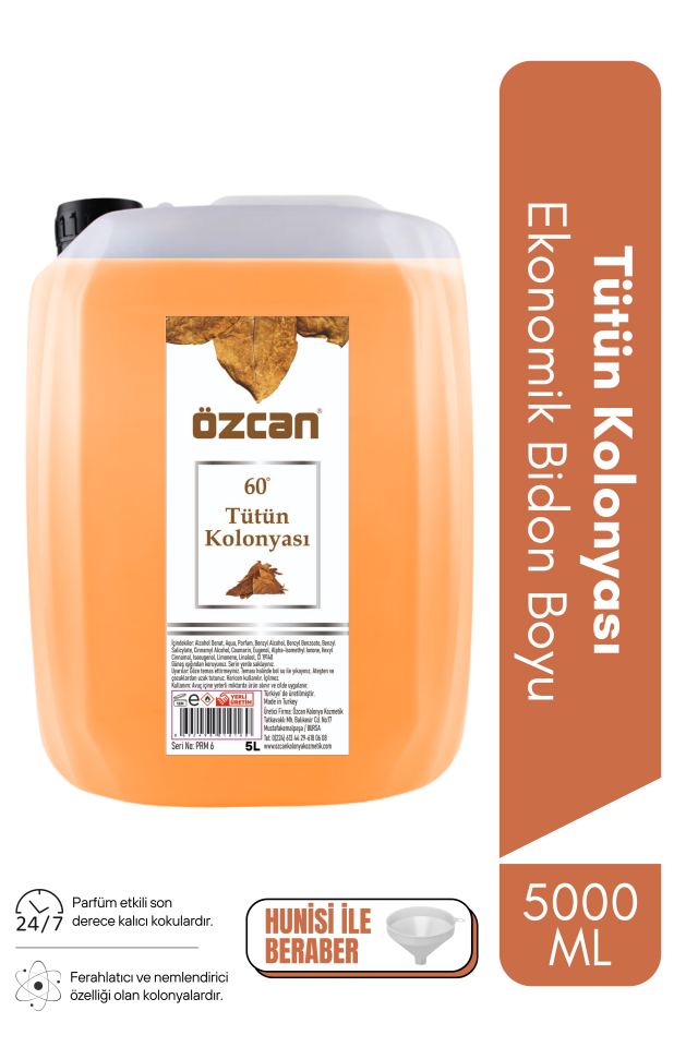 Tütün Kolonyası 5000ml Ekonomik Çanta Bidon Şişe