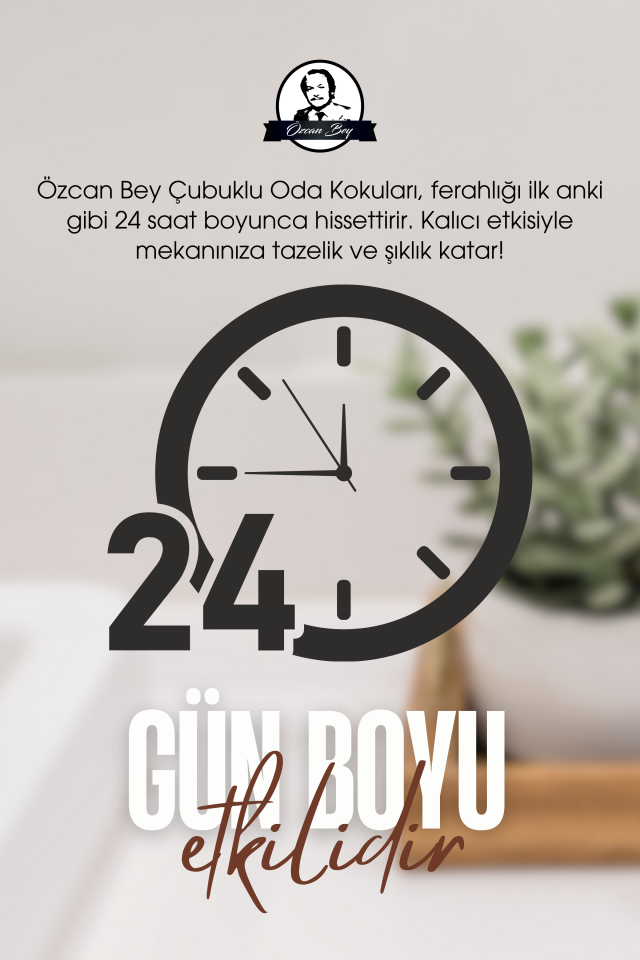 Beyaz Çay Kokulu Çubuklu Oda Kokusu 100ml Dekoratif Cam Şişe