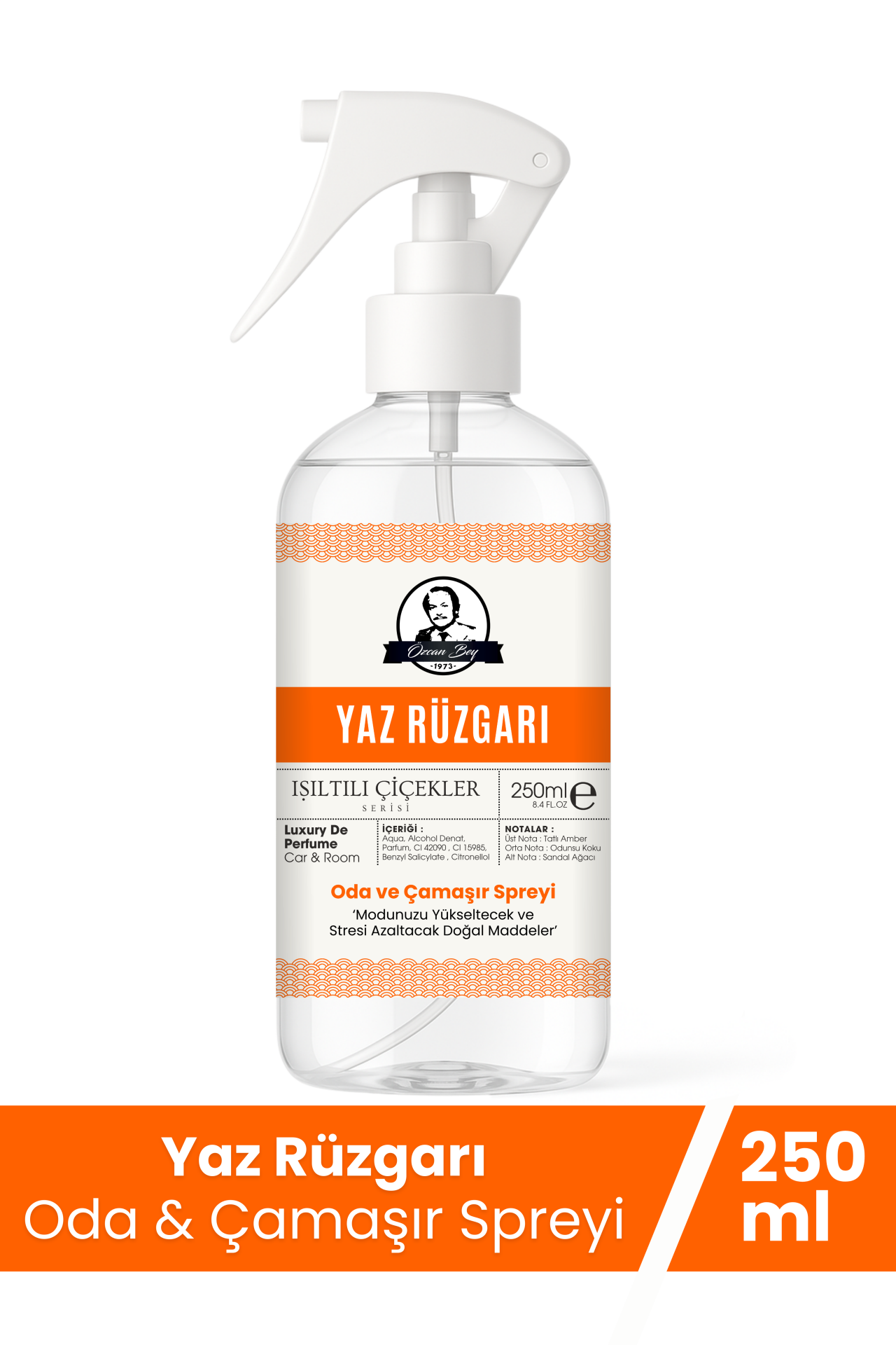 Yaz Rüzgarı Parfümlü Oda ve Çamaşır Spreyi 250ml Ortam ve Araba Kokusu