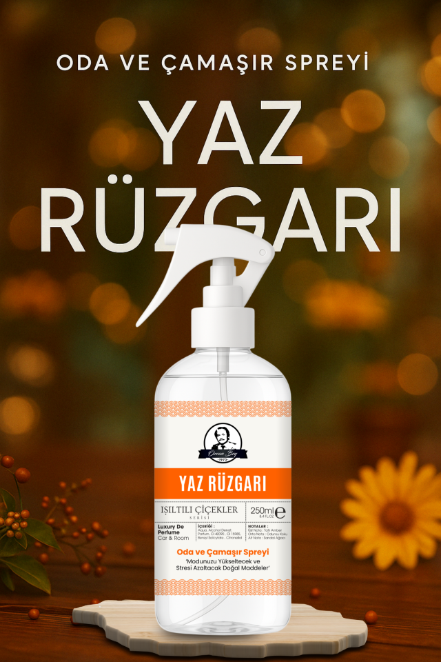 Yaz Rüzgarı Parfümlü Oda ve Çamaşır Spreyi 250ml Ortam ve Araba Kokusu