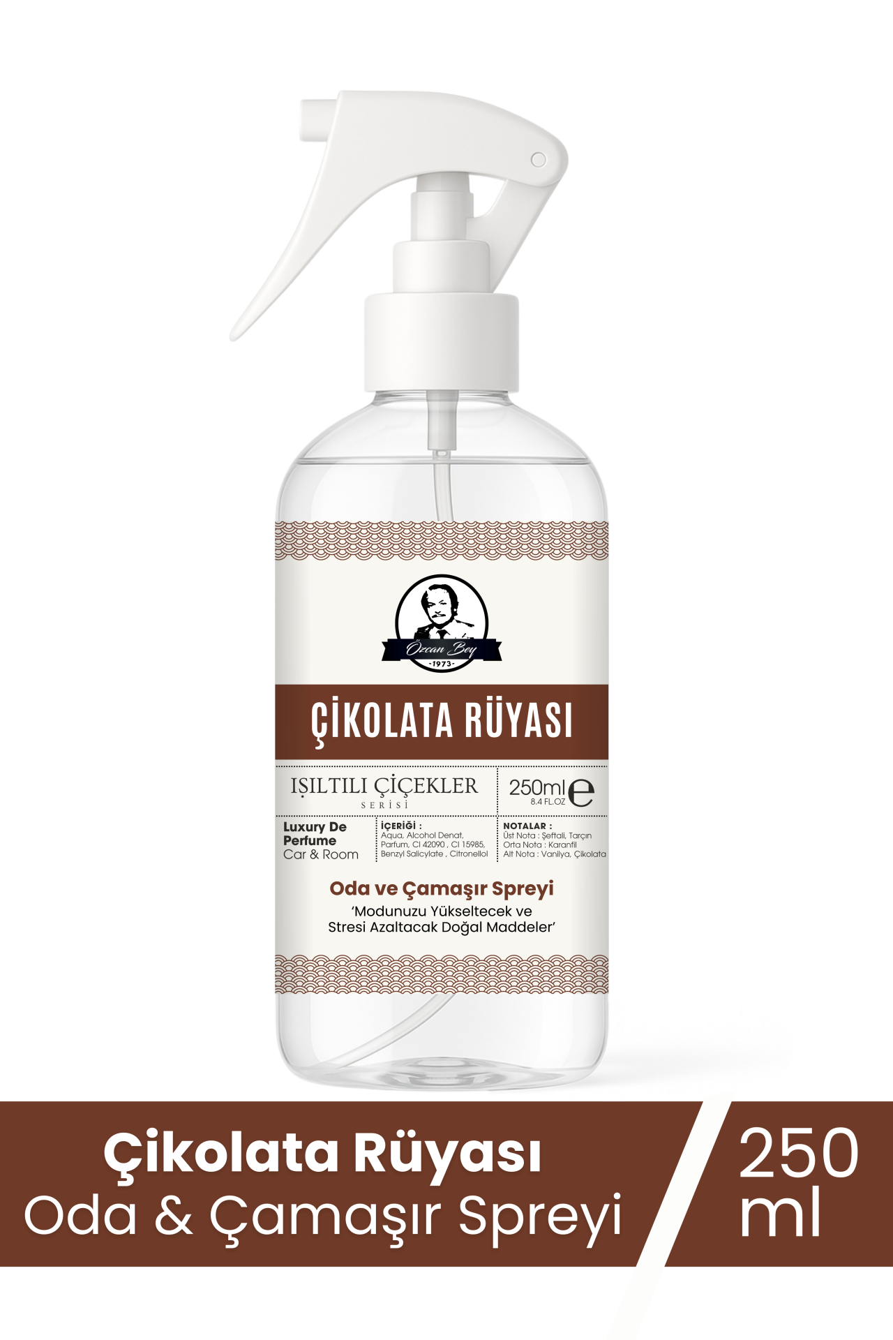 Çikolata Rüyası Parfümlü Oda ve Çamaşır Spreyi 250ml Ortam ve Araba Kokusu