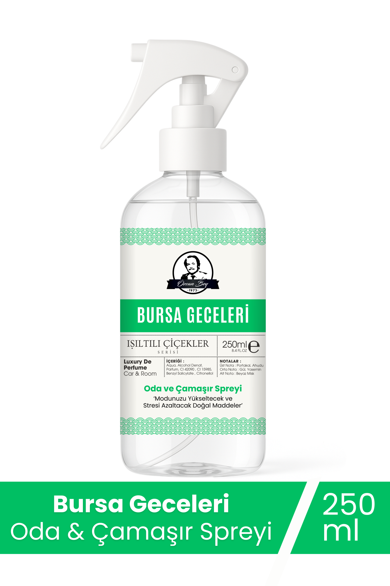 Bursa Geceleri Parfümlü Oda ve Çamaşır Spreyi 250ml Ortam ve Araba Kokusu