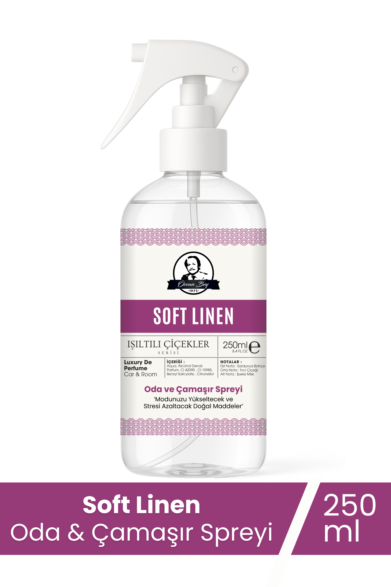 Soft Linen Parfümlü Oda ve Çamaşır Spreyi 250ml Ortam ve Araba Kokusu