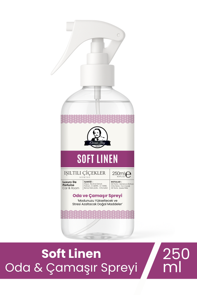 Soft Linen Parfümlü Oda ve Çamaşır Spreyi 250ml Ortam ve Araba Kokusu