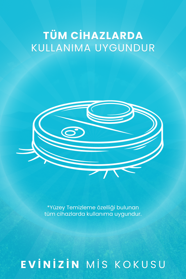 Beyaz Sabun Kokulu Akıllı Robot Süpürge Suyu, Mop Suyu Yüzey Temizleyici Robot Deterjanı 250ml