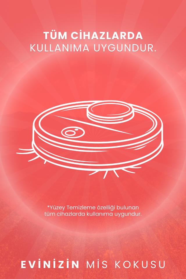 Bebeksi Pudra Kokulu Akıllı Robot Süpürge Suyu, Mop Suyu Yüzey Temizleyici Robot Deterjanı 250ml