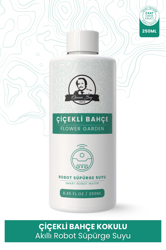 Çiçekli Bahçe Kokulu Akıllı Robot Süpürge Suyu, Mop Suyu Yüzey Temizleyici Robot Deterjanı 250ml