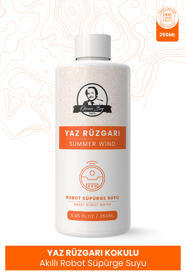 Yaz Rüzgarı Kokulu Akıllı Robot Süpürge Suyu, Mop Suyu Yüzey Temizleyici Robot Deterjanı 250ml