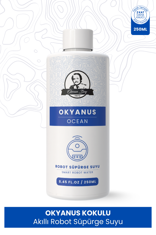 Okyanus Kokulu Akıllı Robot Süpürge Suyu, Mop Suyu Yüzey Temizleyici Robot Deterjanı 250ml