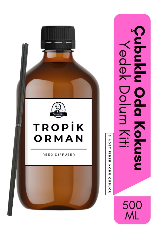 Tropik Orman Yedek Çubuklu Oda Ve Ortam Kokusu Esansı Refill 500ml