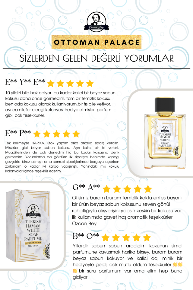 Ottoman Serisi Beyaz Sabun Kokulu Parfüm White Soap 55ml