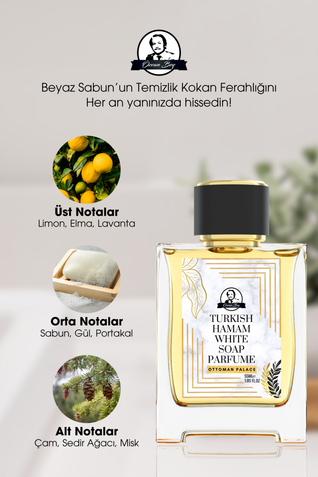 Ottoman Serisi Beyaz Sabun Kokulu Parfüm White Soap 55ml