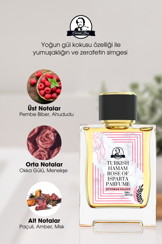 Ottoman Serisi Gül Çiçeği Kokulu Parfüm Rose of Isparta 55ml