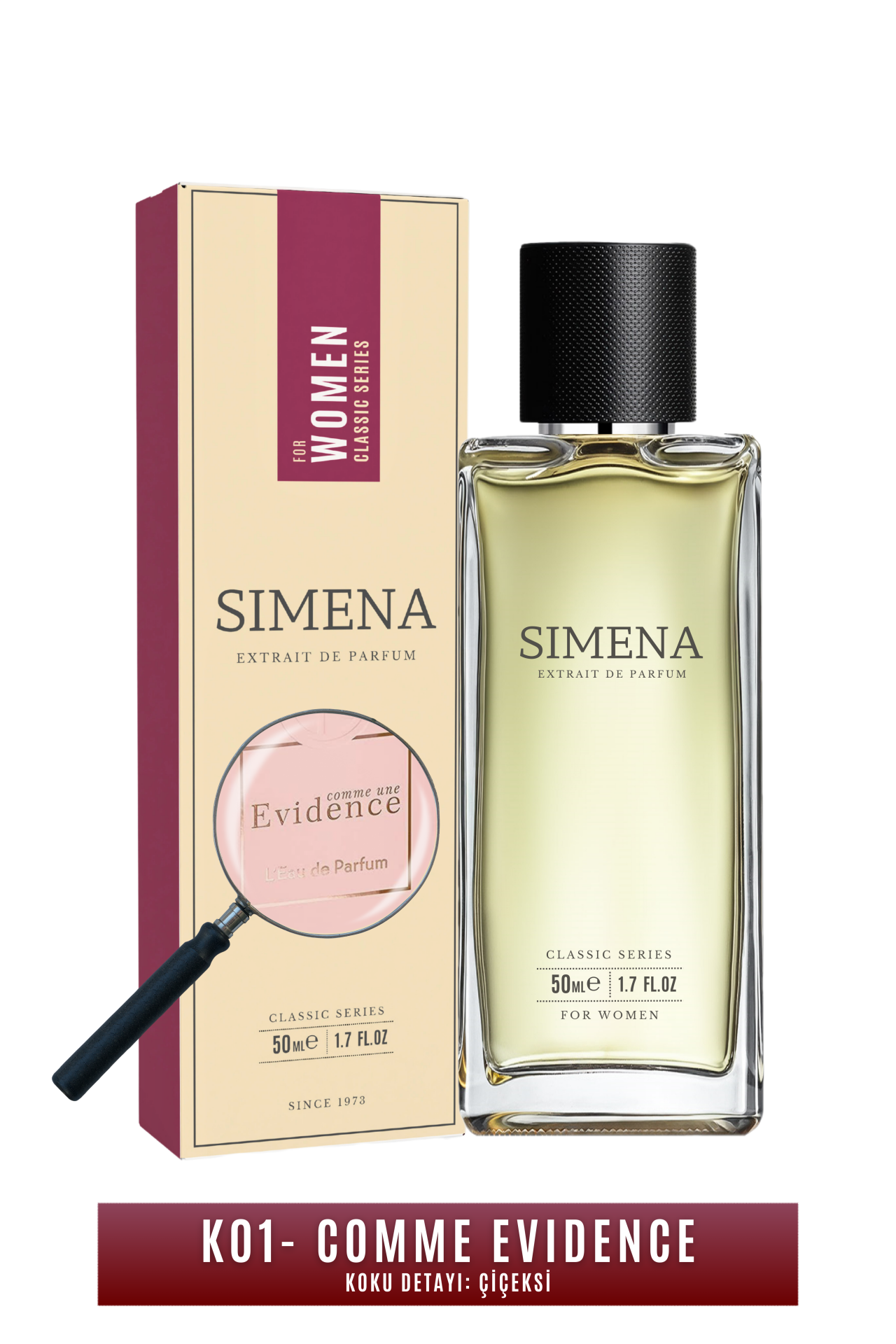 Simena K01 - Comme Evidence Kadın Parfümü Çiçeksi 50ml