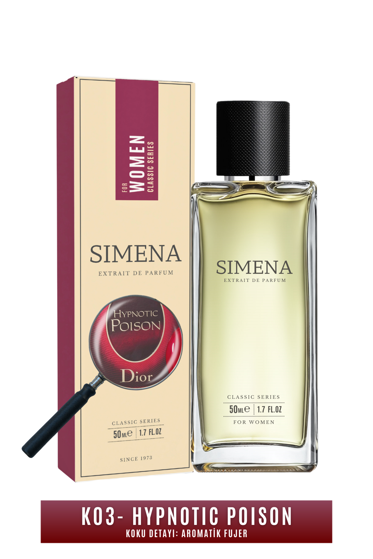 Simena K03 - Hypnotic Poison Kadın Parfümü Aromatik Fujer 50ml