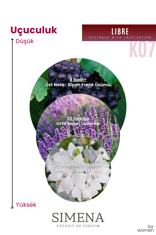 Simena K07 - Libre Kadın Parfümü Amber Fujer 50ml