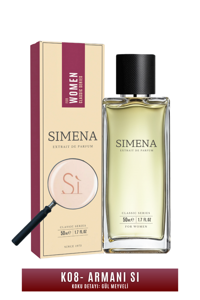 Simena K08 - Si Kadın Parfümü Gül Meyveli 50ml