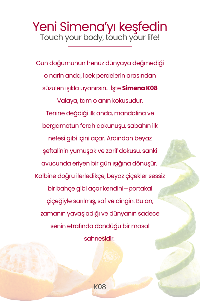 Simena K08 - Valaya Kadın Parfümü Çiçeksi Meyveli 50ml