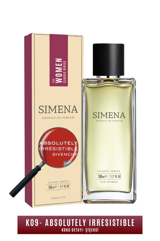 Simena K09 - Absolutely Kadın Parfümü Çiçeksi 50ml