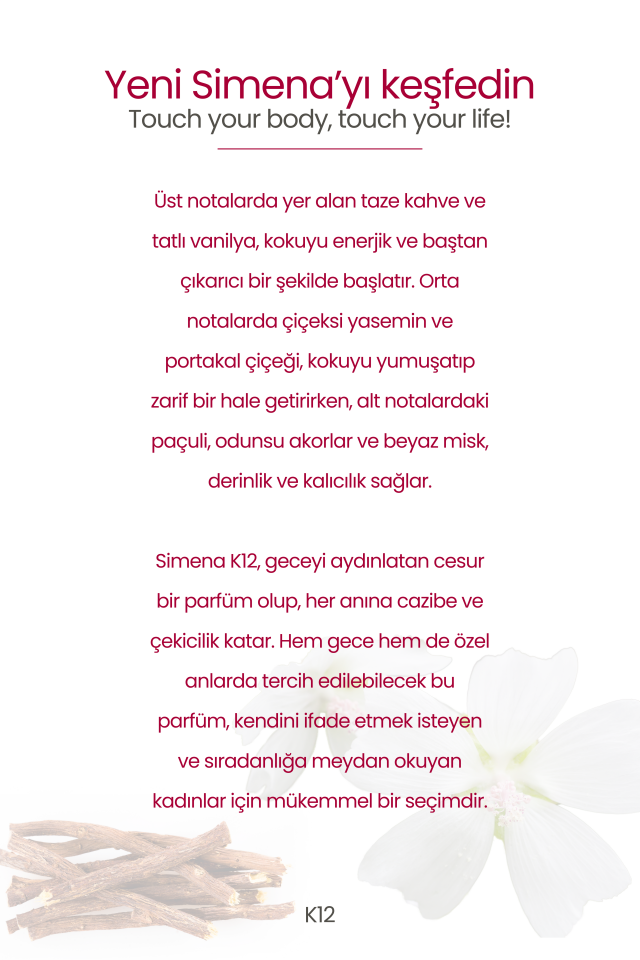 Simena K12 - Black Opium Kadın Parfümü Çiçeksi Amber 50ml