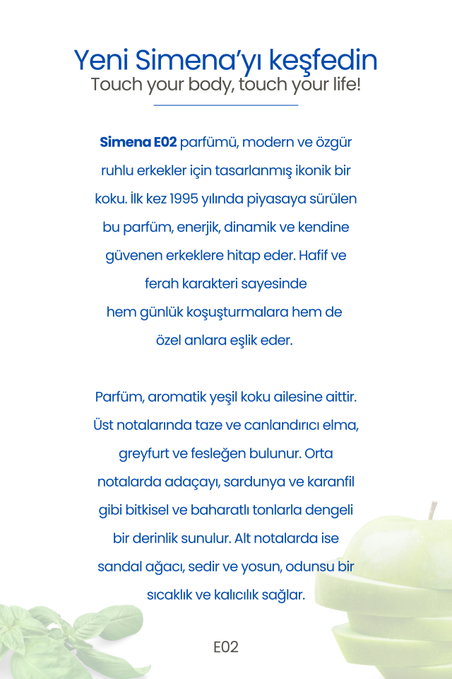 Simena E02 - Hugo Bos Erkek Parfümü Aromatik Fujer 50ml