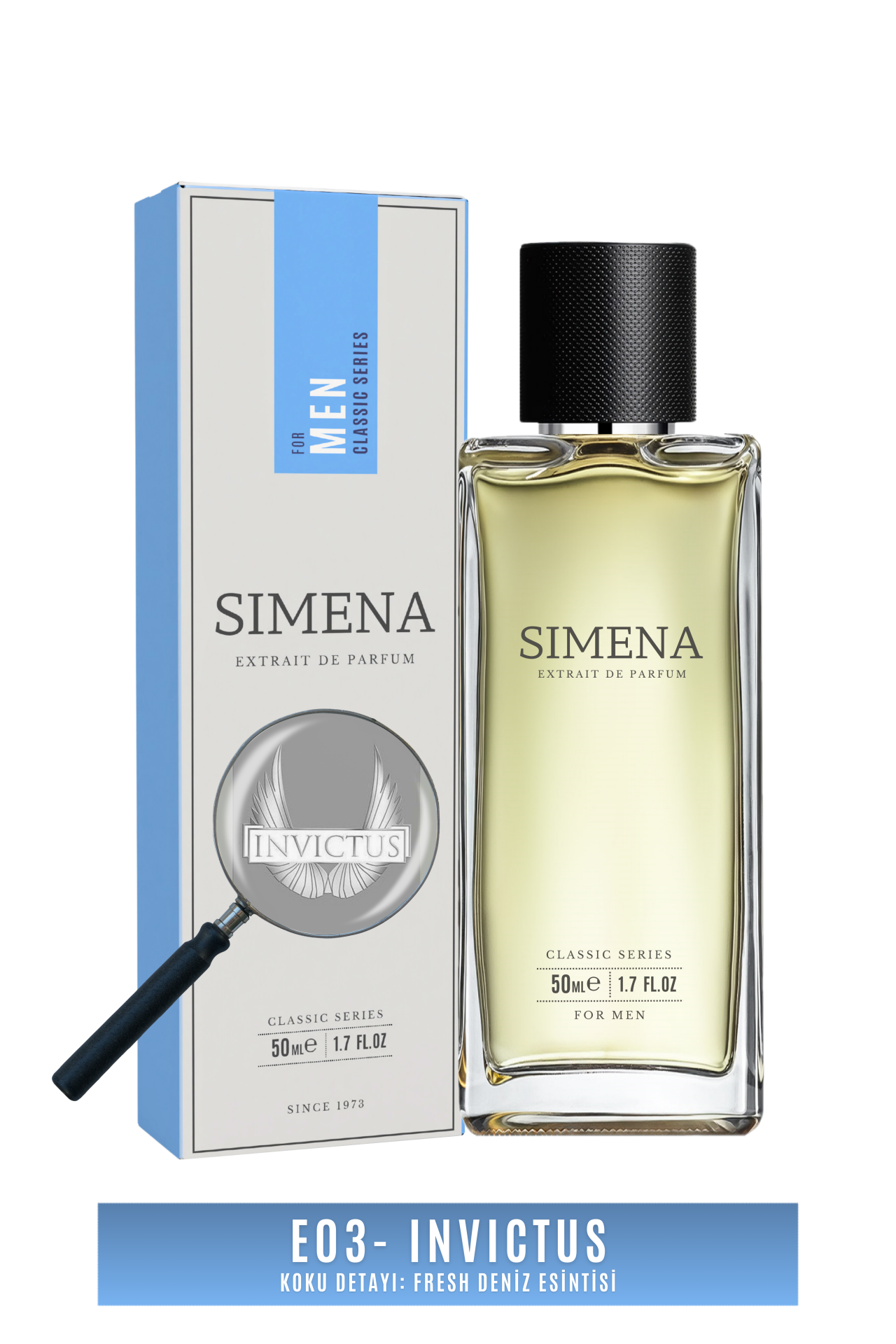 Simena E03 - Invictus Parfümü Fresh Deniz Esintisi 50ml
