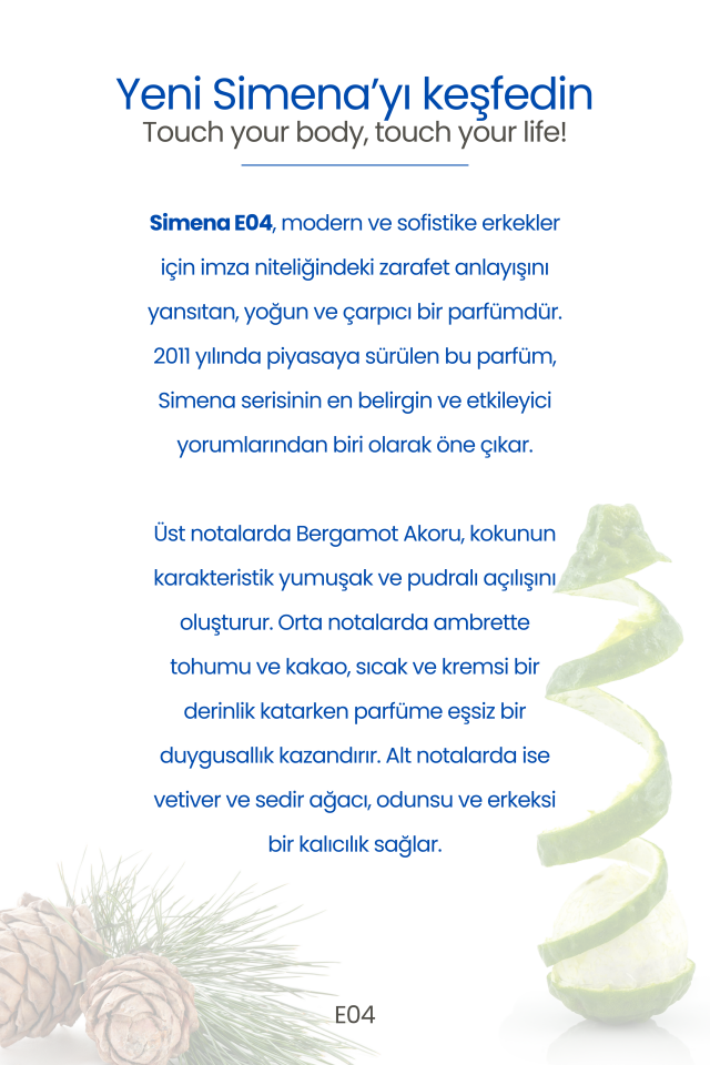 Simena E04 - Homme Intense Odunsu Amber 50ml
