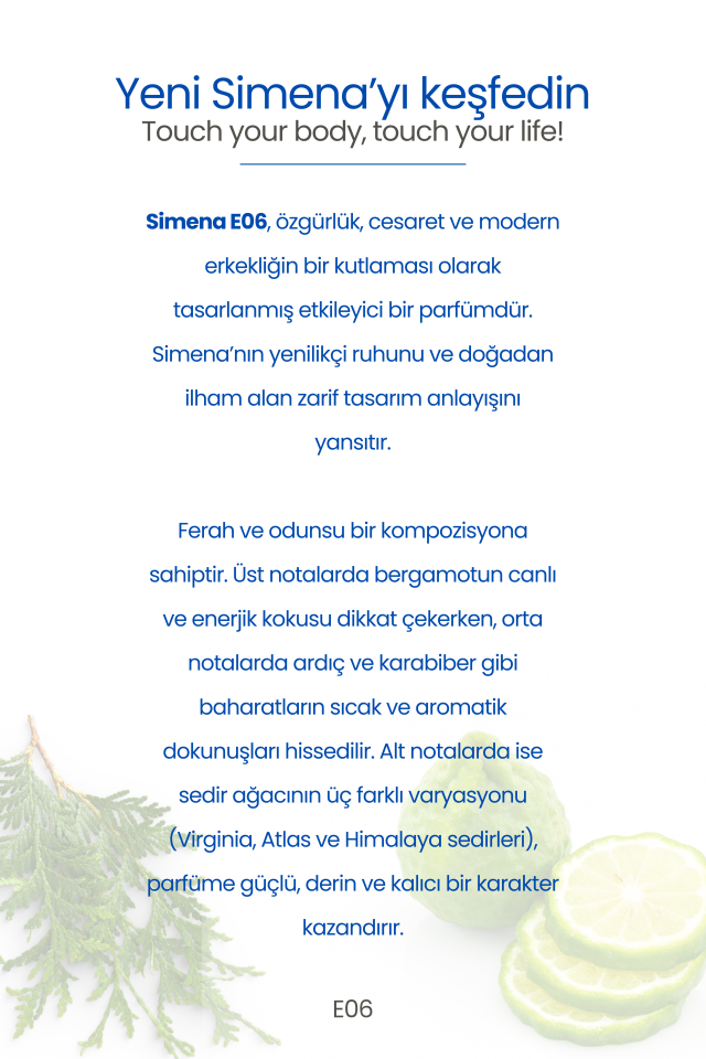 Simena E06 - Burbery Hero Tatlı Amber 50ml