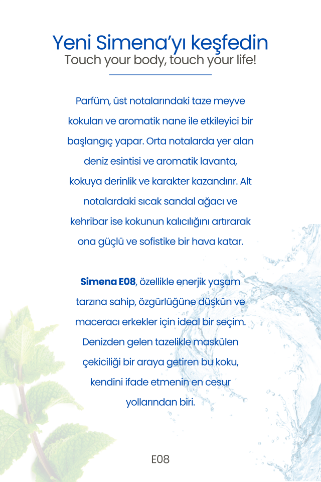 Simena E08 - Ultra Marine Aromatik Misk 50ml