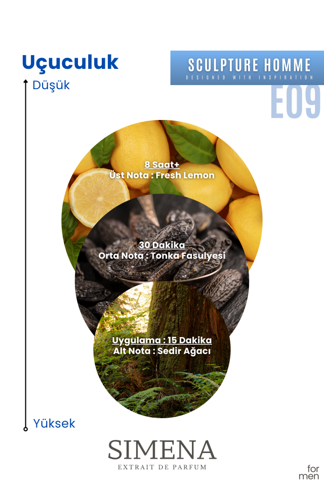 Simena E09 - Sculpture Homme Fresh Amber 50ml