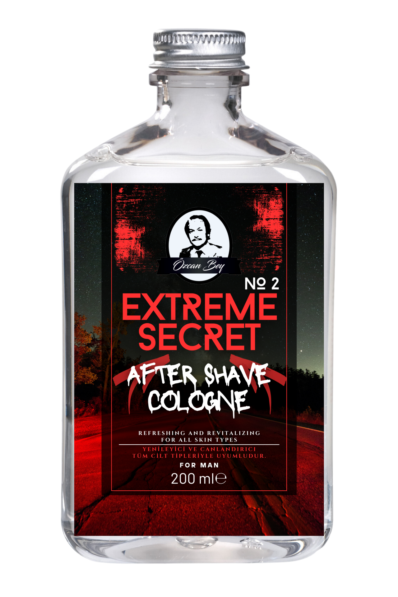 After Shave Serisi Extreme Secret No.2 Tıraş Sonrası Tahrişi Önleyici ve Nemlendirici Kolonya 200ml