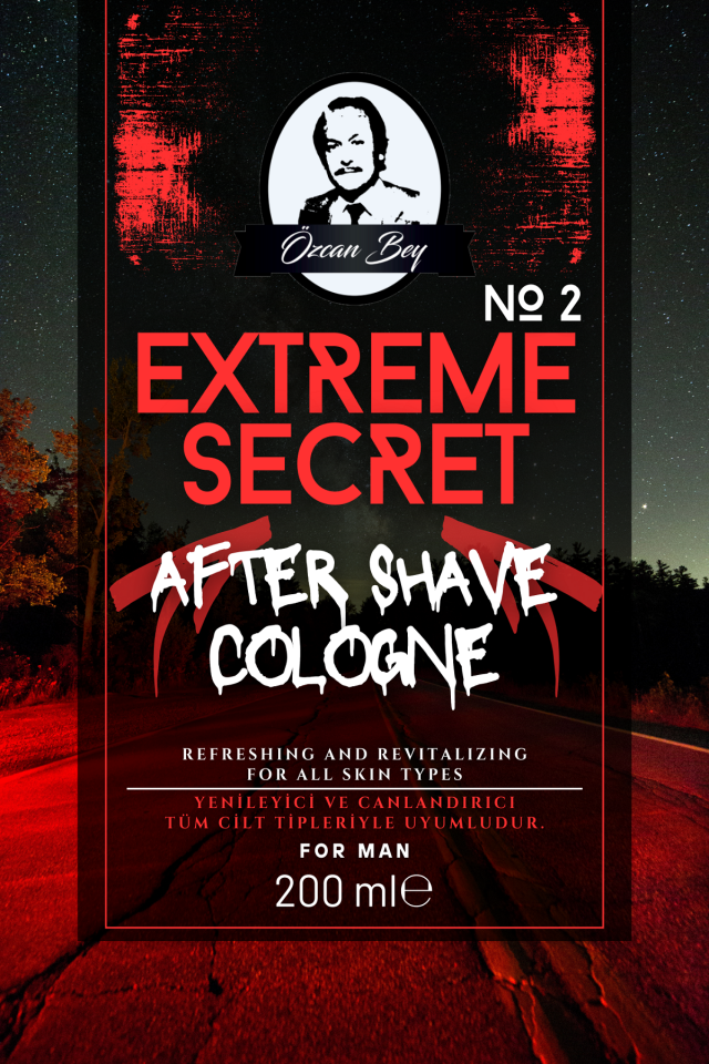 After Shave Serisi Extreme Secret No.2 Tıraş Sonrası Tahrişi Önleyici ve Nemlendirici Kolonya 200ml