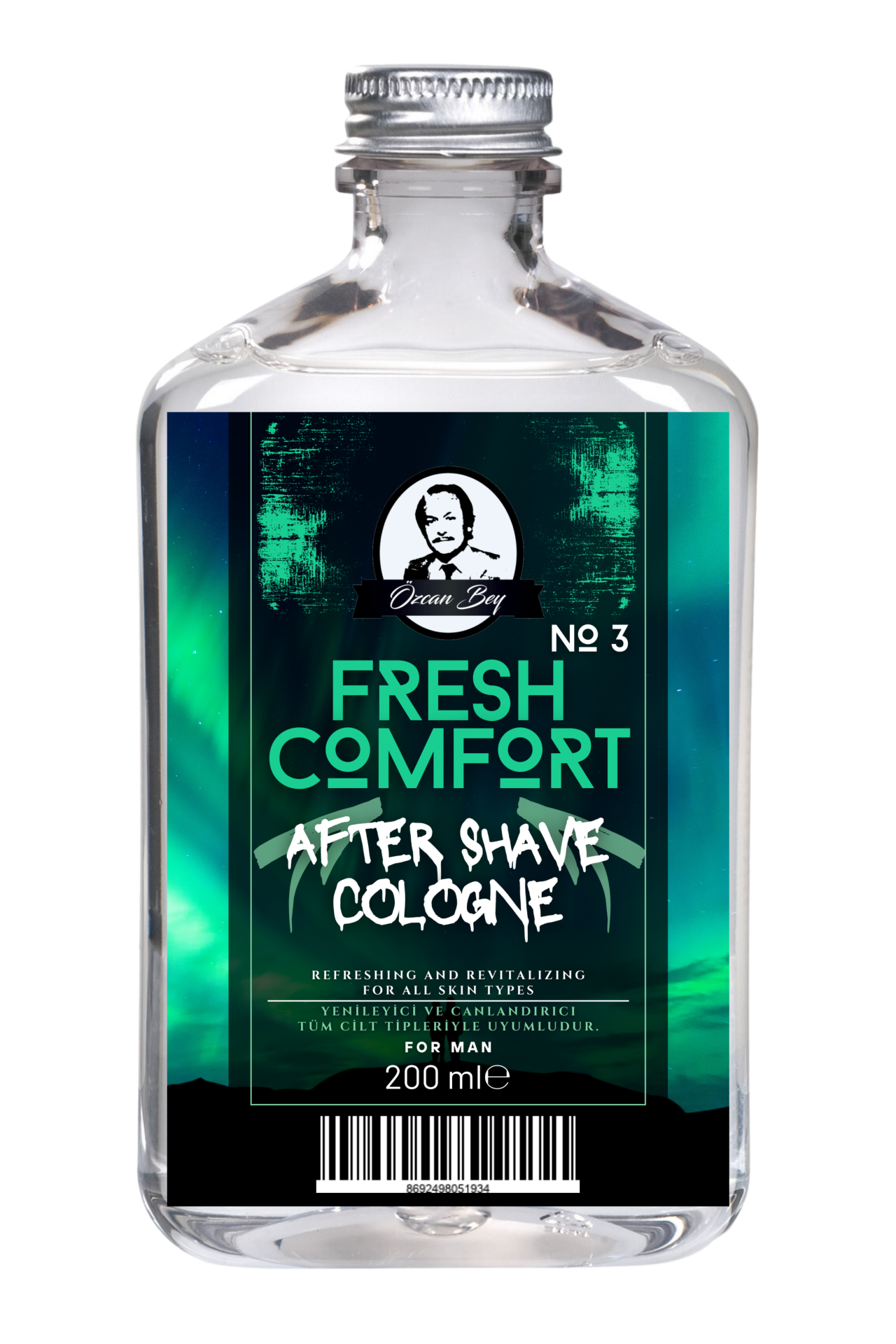 After Shave Serisi Fresh Comfort No.3 Tıraş Sonrası Tahrişi Önleyici ve Nemlendirici Kolonya 200ml