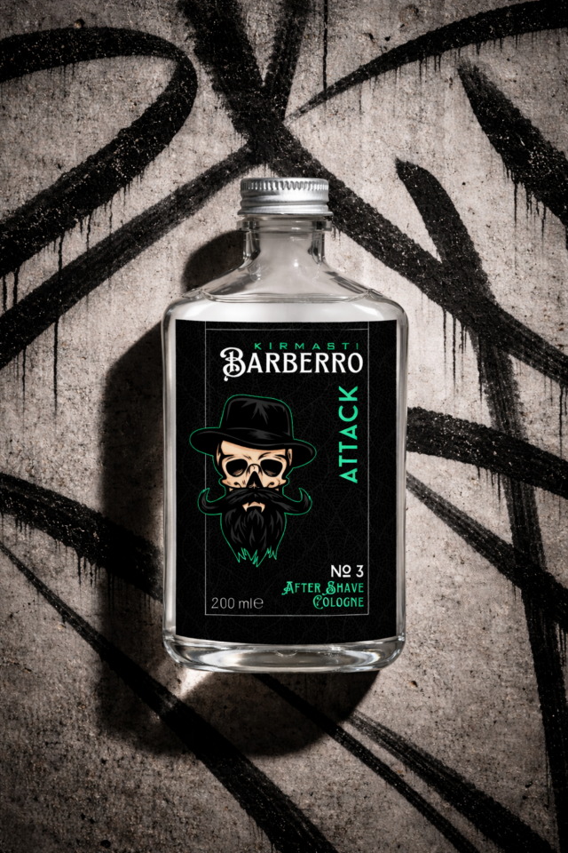 After Shave Serisi Attack No.3 Tıraş Sonrası Tahrişi Önleyici ve Nemlendirici Kolonya 200ml