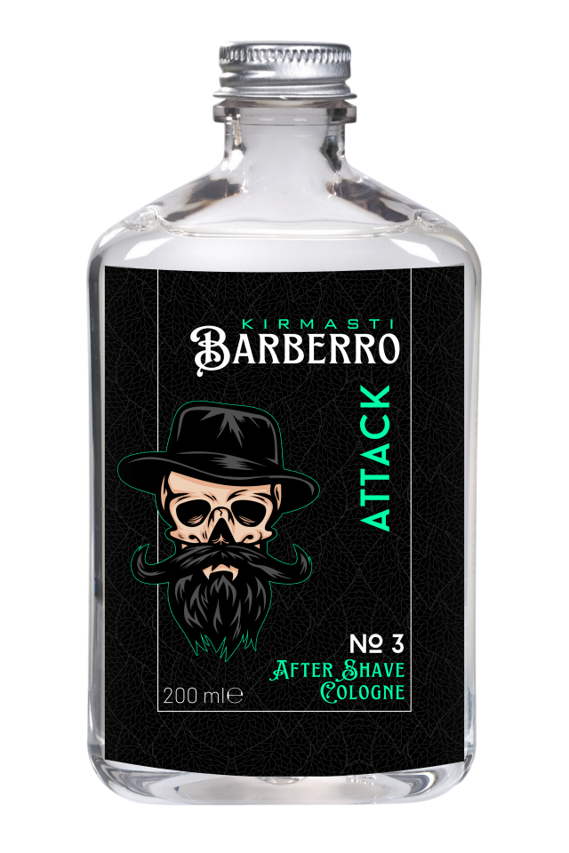 After Shave Serisi Attack No.3 Tıraş Sonrası Tahrişi Önleyici ve Nemlendirici Kolonya 200ml