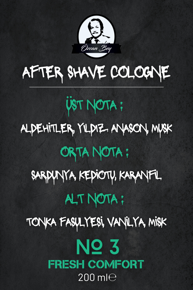 After Shave Serisi Fresh Comfort No.3 Tıraş Sonrası Tahrişi Önleyici ve Nemlendirici Kolonya 200ml