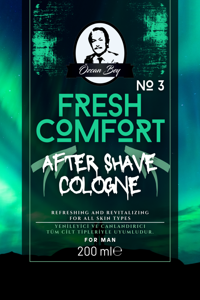 After Shave Serisi Fresh Comfort No.3 Tıraş Sonrası Tahrişi Önleyici ve Nemlendirici Kolonya 200ml
