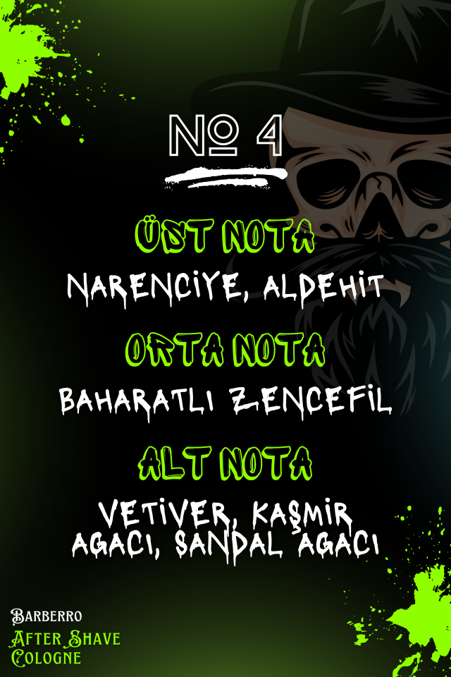 After Shave Serisi Carbon No.4 Tıraş Sonrası Tahrişi Önleyici ve Nemlendirici Kolonya 200ml