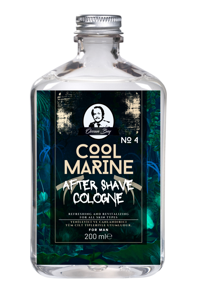 After Shave Serisi Cool Marine No.4 Tıraş Sonrası Tahrişi Önleyici ve Nemlendirici Kolonya 200ml