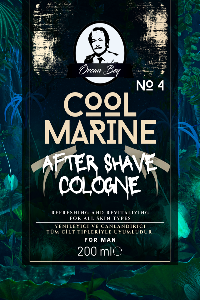 After Shave Serisi Cool Marine No.4 Tıraş Sonrası Tahrişi Önleyici ve Nemlendirici Kolonya 200ml