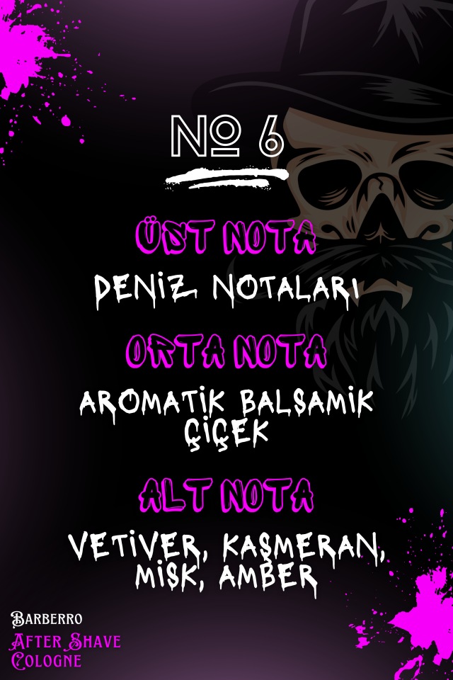 After Shave Serisi Legend No.6 Tıraş Sonrası Tahrişi Önleyici ve Nemlendirici Kolonya 200ml