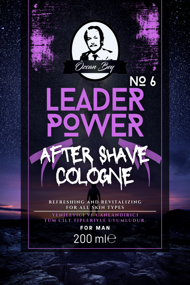 After Shave Serisi Leader Power No.6 Tıraş Sonrası Tahrişi Önleyici ve Nemlendirici Kolonya 200ml