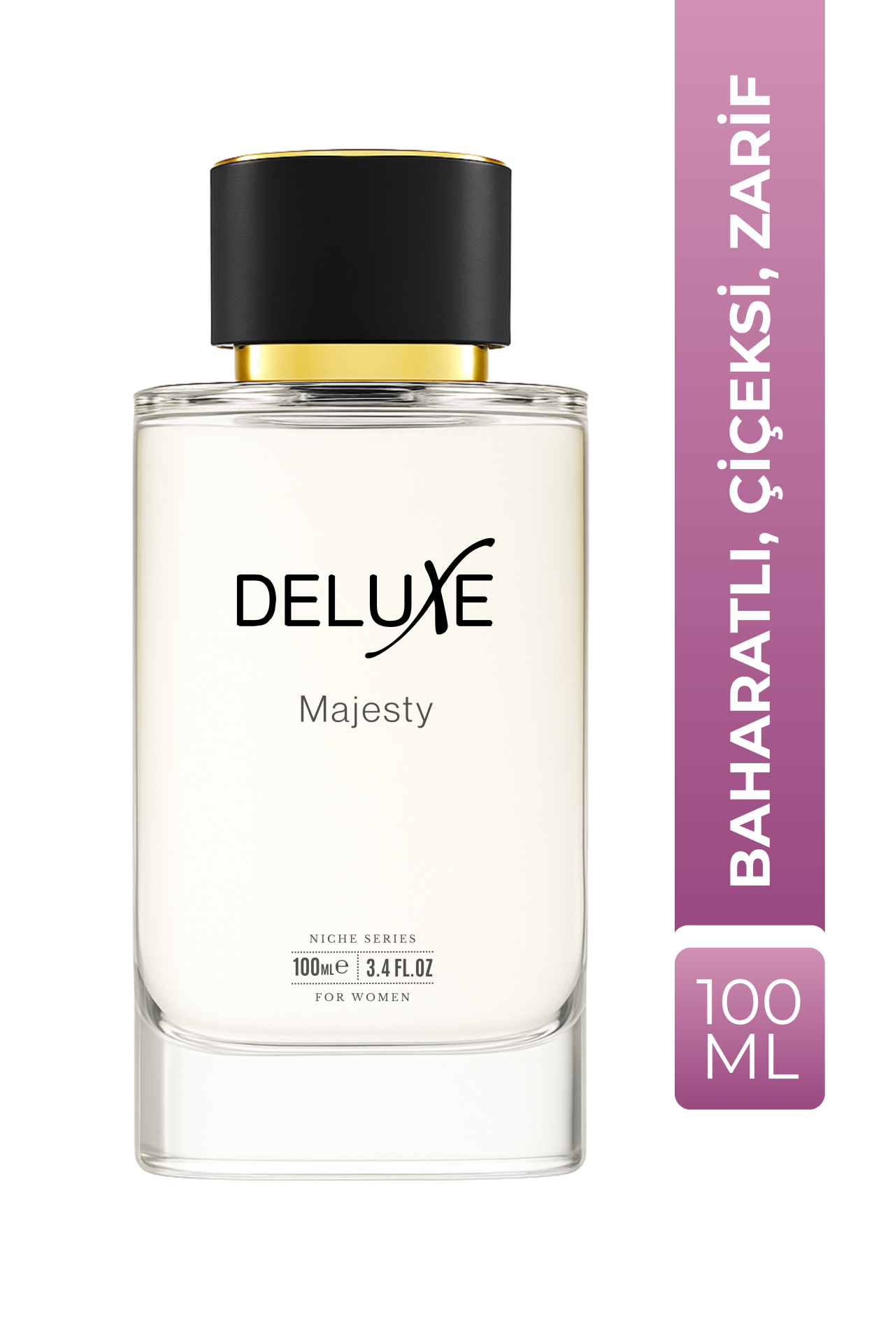 Majesty EDP Kadın Parfümü 100ml | Baharatlı, Çiçeksi | Menekşe, Müge, Gül, Paçuli, Misk, Meşe
