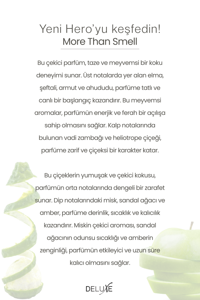 Hero EDP Erkek Parfüm 100ml | Meyveli, Taze | Şeftali, Armut, Ahududu, Frenk Üzümü, Misk