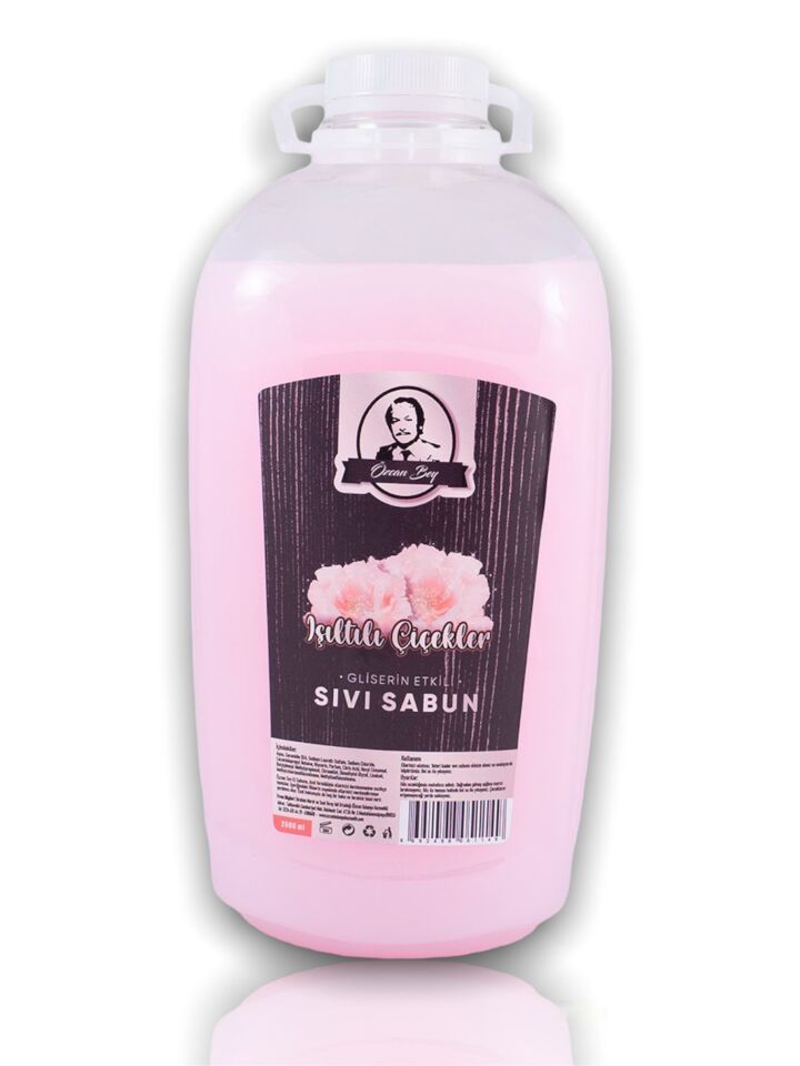 Gliserin Etkili Işıltılı Çiçekler Kokulu Nemlendirici Parfümlü Sıvı Sabun 2500ml