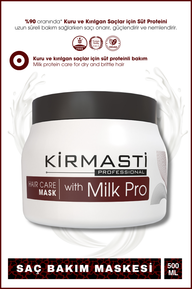 Yoğun Nemlendirme ve Onarım İçin Milk Pro Sütlü Saç Bakım Maskesi 500ml