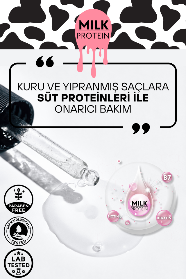 Profosyonel Milk Protein Sütlü Saç Bakım Şampuanı Süt Proteinli Onarıcı Ve Yenileyici Şampuan 500 ml